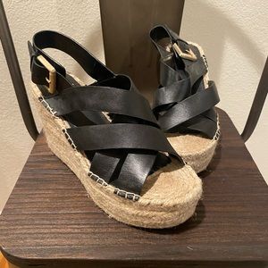 Marc fisher black wedges